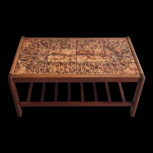Table Basse Scandinave 1960 Vintage Marron