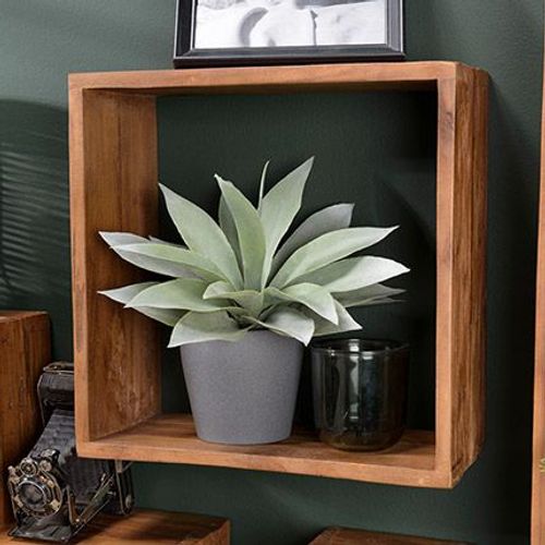 Etagère Murale Carrée 35 Cm En Teck Recyclé - Appoline