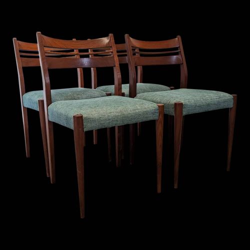 Srie De 4 Chaises Scandinaves En Teck Annes 6070 Bois
