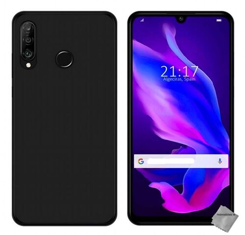 Housse etui coque pochette silicone gel fine pour Huawei P30 Lite + verre trempe - NOIR