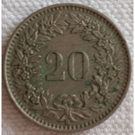 Pièce Neuve Non Circulée 20 Centimes Francs Suisse 1964 Édition Limitée Frappée À Berne Très Bonne Qualité Aux Vues Du Potentiel D'augmentation De La Côte