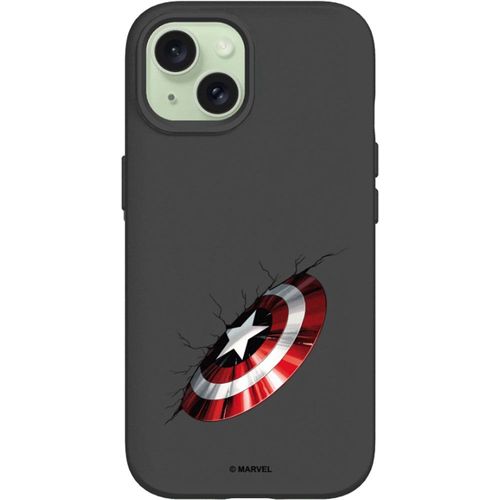 Coque Rhinoshield Solidsuit Noire Iphone 15 Marvel Captain America