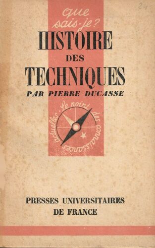 Histoire Des Techniques, Que Sais-Je 126