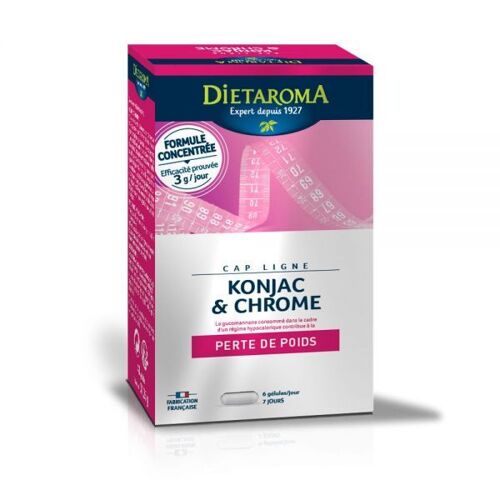 Capligne Konjac Et Chrome - Perte De Poids 40 Gélules - Dietaroma 