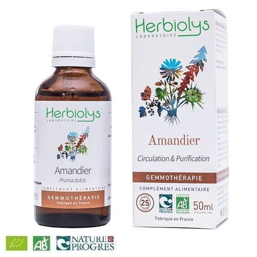 Amandier Macérât De Bourgeon Bio - Circulation Et Purification 50 Ml - Herbiolys 