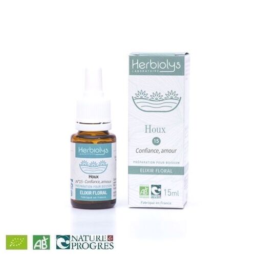 Holly Houx N°15 - Compréhension Bio Aux Fleurs De Bach 15 Ml - Herbiolys 