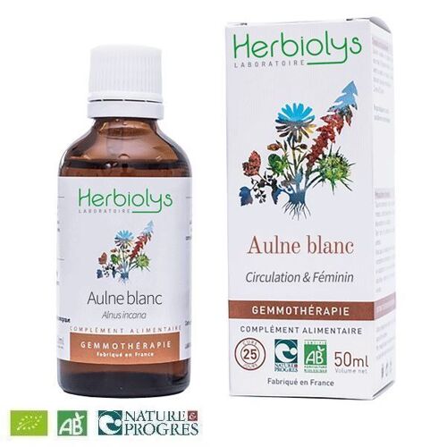 Aulne Blanc Macérât De Bourgeon Bio - Respiration Et Circulation 50 Ml - Herbiolys 