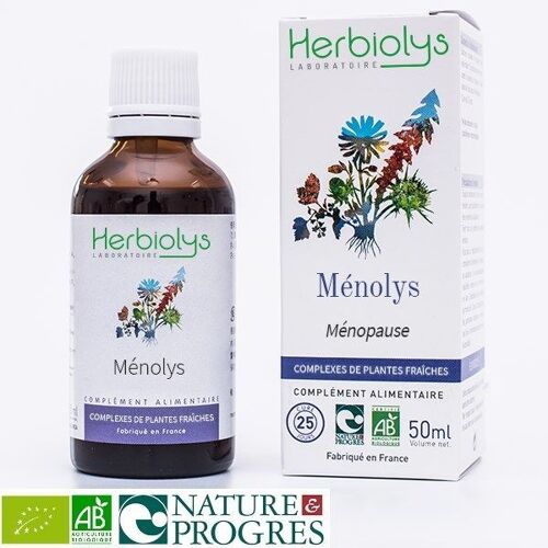Ménolys Bio - Ménopause Extrait De Plantes Fraîches 50 Ml - Herbiolys 