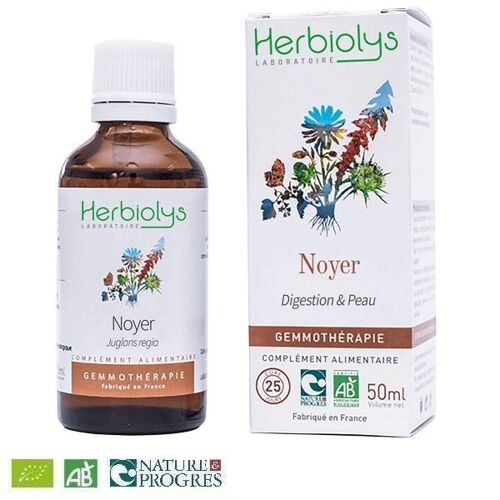 Noyer Macérât De Bourgeon Bio - Peau Et Digestion 50 Ml - Herbiolys 