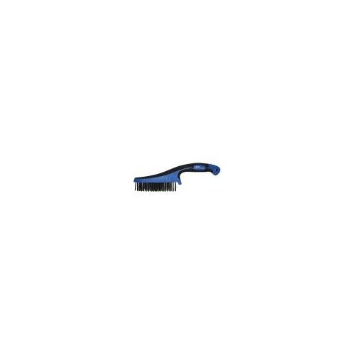 Brosse fil acier 4 rangée poignée plastique longueur 282 mm BGS TECHNIC