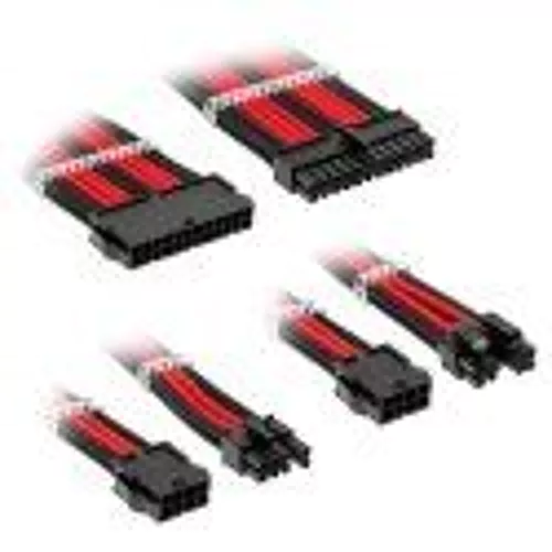 Kolink Core Standard Braided Cable Extension Kit - Jet Black/racing R
