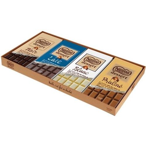 Coffret 4 Mini-Livres Nestlé - Noir - Lait - Blanc - Praliné
