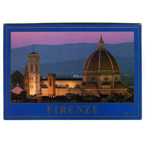 Carte Postale - La Cathédrale La Nuit - Florence
