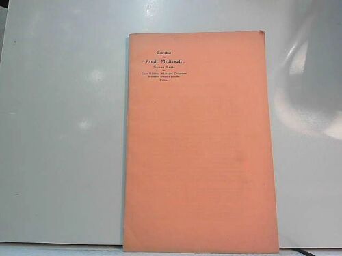 Estratto De "Studi Medievali" Nuova S.- Les Chansons De Jacques De Cysoing (Fr)