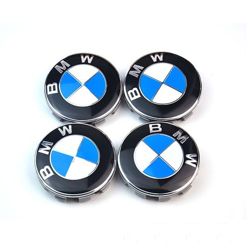 4pcs Logo Bmw 56mm Centre De Roue Cache Moyeu Jante Emblème Bleu Blancjantes Insigne - Accessoire Auto