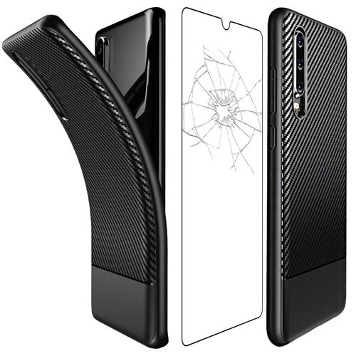 ebestStar - Coque Huawei P30 Housse Motif Fibre Carbone Luxe TPU Premium, Noir [Dimensions PRECISES Smartphone : 149.1 x 71.4 x 7.6mm, écran 6.1''] [NB: Lire Description]