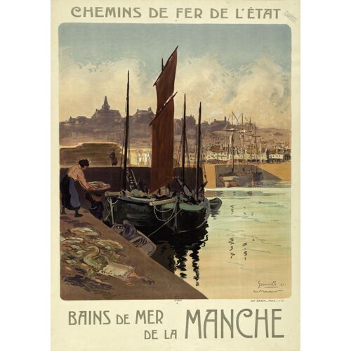 Affiche Bains De Mer De La Manche