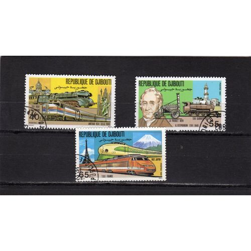 Timbres-Poste De Djibouti (Locomotives Et Trains)
