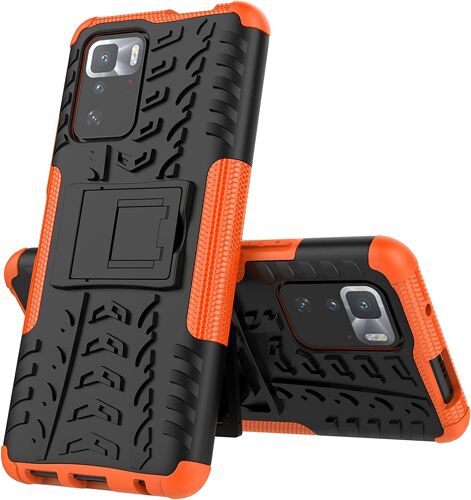 Coque Pour Xiaomi Poco X3 Gt Militaire Shock-Absorption Et Anti-Rayures Amovible 2 En 1 Coque De Xiaomi Poco X3 Gt. Hyun Orange