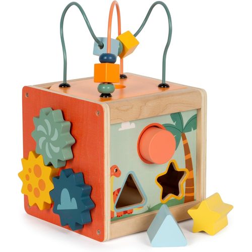 Motor Skills Cube ""DINO"",100% FSC® Certified Wood,from 12 Months,12618