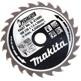 Makita B -21995 Blade de scie circulaire spécialisée - 136 x 20 x 24t - bois