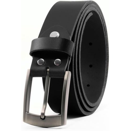 Cauc-® Ceinture En Cuir De Buffle Femme/Homme, Disponible En Noir Et Brun / 35mm De Largeur Et Ajustable / #Jens-35mm
