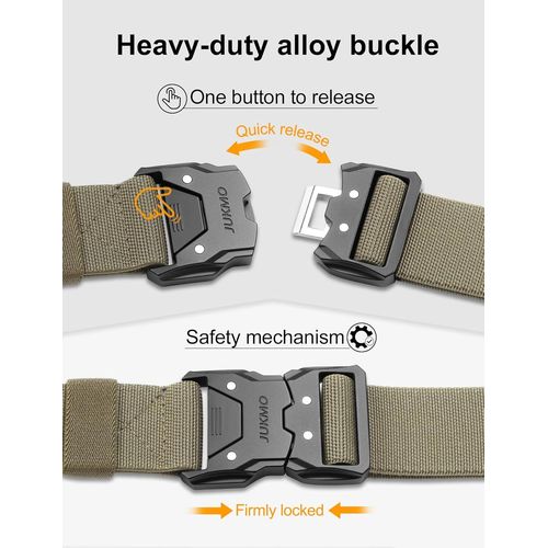 Tzf-Ceinture Tactique À Libération Rapide, Ceinture De Travail Militaire En Nylon De 3,8 Cm Avec Boucle De Ceinture De Sécurité Robuste