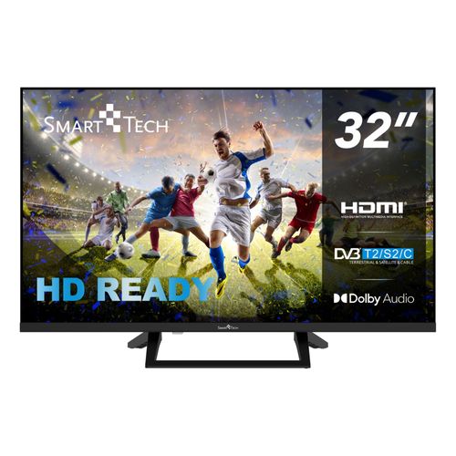 Smart Tech 32HN01V1 - 32" (80cm) - TV HD LED Triple Tuner Dolby Audio H.265 3xHDMI, 2xUSB