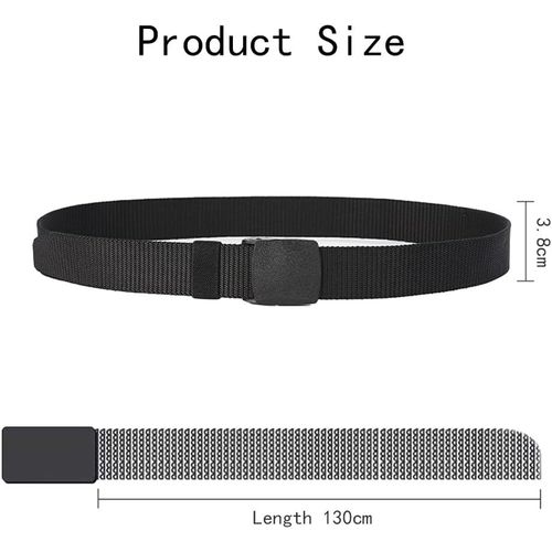 Tzf-2 Pièces Ceinture En Nylon Homme, Ceinture Élastique Pour Homme 130 Cm Boucle Plastique Anti Allergie Ceinture Tactique Militaire Pour Un Passage Rapide À Travers La Sécurité De L'aéroport