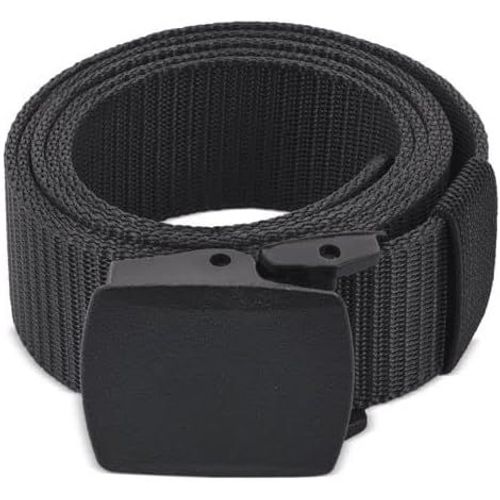 Tzf-Ceinture En Nylon Légère Pour Hommes Et Femmes Ceinture Militaire Tactique Haute Résistance Avec Boucle À Libération Rapide Sans Métal, Noir