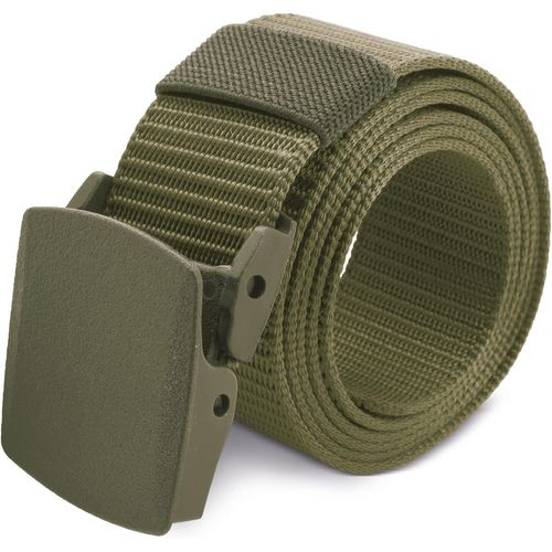 Tzf-Ceinture En Nylon Légère Pour Hommes Et Femmes Ceinture Militaire Tactique Haute Résistance Avec Boucle À Libération Rapide Sans Métal, Vert