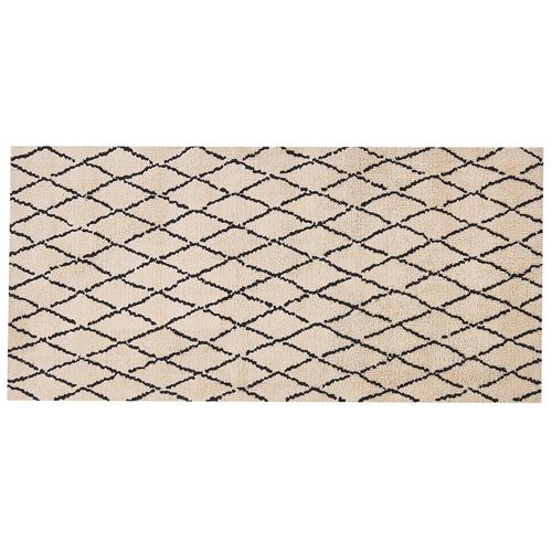 Tapis Beige Et Noir 80 X 150 Cm Midyat