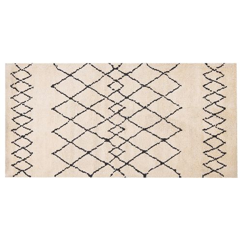 Tapis Beige Et Noir 80 X 150 Cm Havsa