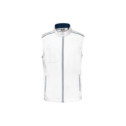 Gilet de travail sans manches DayToDay WK. Designed To Work Blanc / Navy L