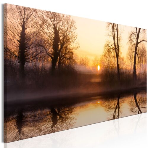 Tableau Winter Sunset (1 Part) Narrow 150 x 50 cm