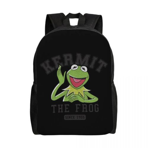 Sacs à dos personnalises Muppets Kermit 1955 pour hommes et femmes, sac à dos décontracté pour l'ecole, sacs de dessin anime anime