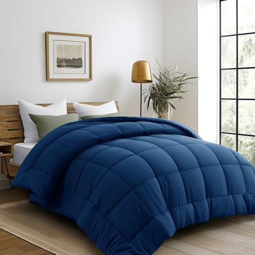 Buen-Duandaun Couette 4 Saisons En Microfibre Douce Et Confortable Pour Toutes Les Saisons, Idéale Pour Les Personnes Allergiques, 200 X 200 Cm, Bleu Foncé