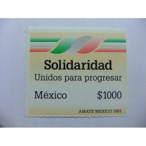 109 Mexico 1991 / Soliradidad Unidos Para Progresar / Yvert 1398 Mnh