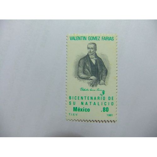 109 Mexico 1981 / Valentin Gomez Farias / Yvert 921 Mnh