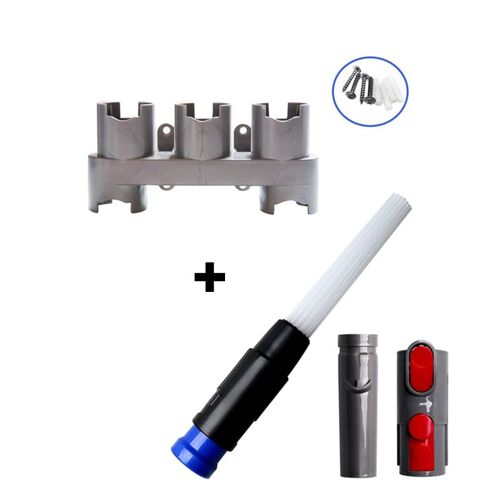Support De Rangement Pour Aspirateur Dyson V8 V10 V7, Fixation De L'Outil De Nettoyage, Ensemble D'Adaptateurs De Brosse De Remplacement, Accessoires 9109-May26177