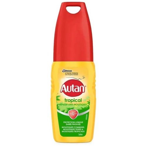 Autan Tropical Spray - Anti Moustiques, Moustiques Tigres Et Tropicaux - Jusqu'à 8h De Protection - 1 Spray, 100ml 