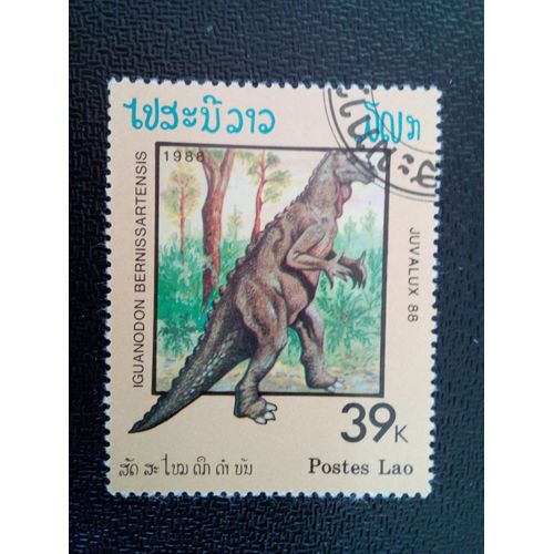 Timbre Laos Yt 846 Iguanodon Bernissartensis 1988 ( 1612 )