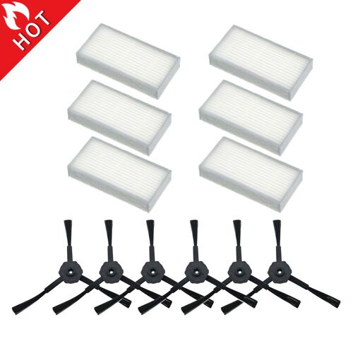 Kit De Brosse Lat¿¿rale Et De Filtre Hepa 6X Pour Aspirateur Robot Chuwi Ilife V5S V5 X5 V3S V3S Pro V3L V5S Pro V50 Bapfire 9109-May27924