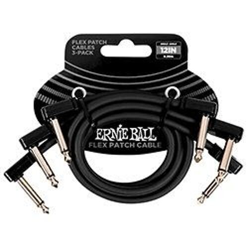 6445 Câble de patch Flex 30 cm Pack de 3 Black