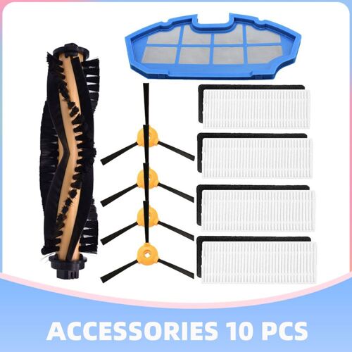 Brosse Lat¿¿rale Principale Hepa Et Pr¿¿-Filtre De Remplacement Pour Aspirateur Robot Conga Excellence 990 Ecovacs Debot N79 Iboto Aqua V710 9109-May24465