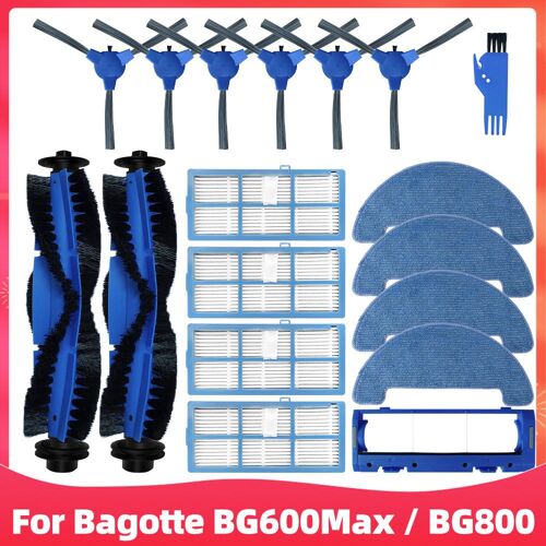 Pi¿¿ces De Rechange Pour Aspirateur Robot Bagotte Bg600Max / Bagotte Bg800, Brosse Lat¿¿rale Principale, Filtre Hepa, Chiffon De Vadrouille 9109-May24494