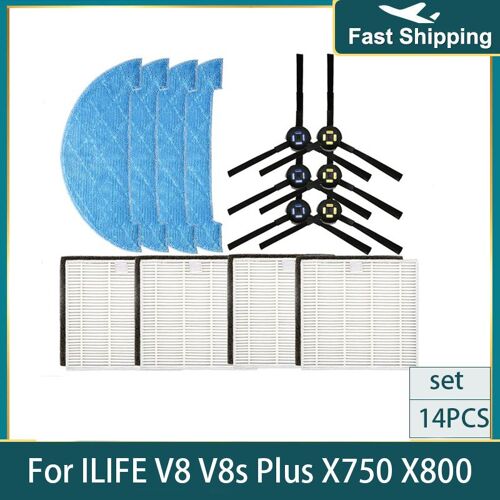Pi¿¿ces De Rechange Pour Aspirateur Robot Ilife Chuwi V8 V8S Plus X750 X800 X785 V80 Max, Brosse Lat¿¿rale, Filtre Hepa, Accessoires 9109-May24936