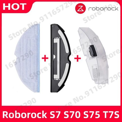 Plateau De R¿¿servoir D'Eau ? Commande ?lectrique, Pi¿¿ces De Rechange Pour Aspirateur Roborock S7 S70 S75 T7S Avec Accessoires En Tissu De Vadrouille 9109-May28192