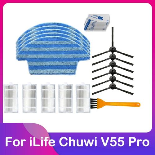 Kit De Remplacement Pour Aspirateur Robot Ilife Chuwi V55 Pro, Filtre Hepa, Passoire Pour Brosse Lat¿¿rale 9109-May22386
