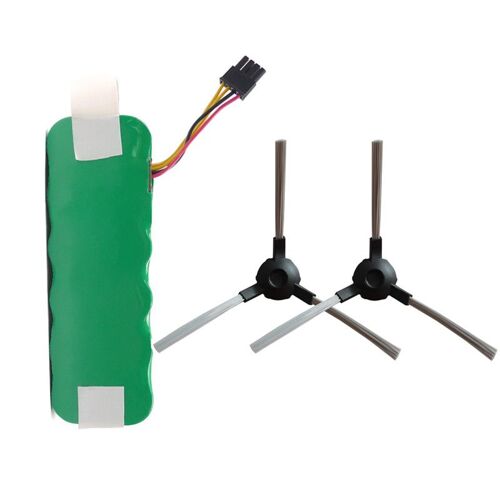 Batterie Rechargeable 14.4V 3500Mah + Brosse Lat¿¿rale Pour Aspirateur Robot Panda X600 X800 Kitfort Kt-504, Pi¿¿ces Et Accessoires 9109-May18513